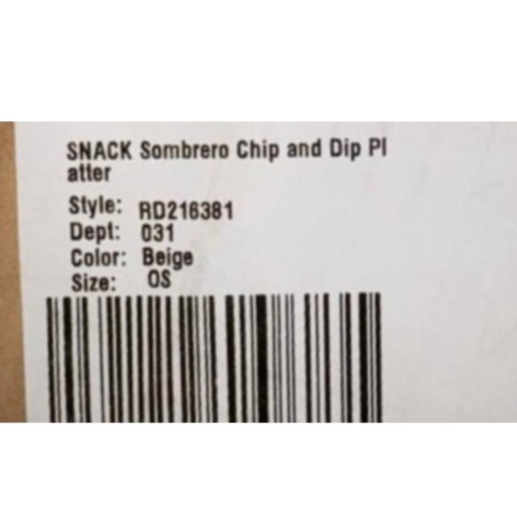 Rae Dunn Sombrero SNACK Plate Chip Dip Platter Veggie Tray NEW - Picture 3 of 3